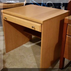 F79. Writing desk with computer pullout. 30”h x 31”w x 27”d - $50 
